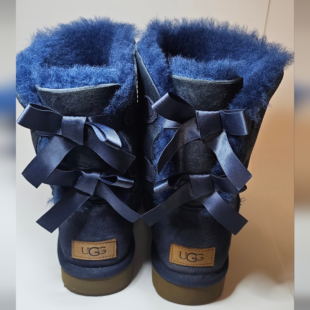 UGG Navy Blue Boots with Bows